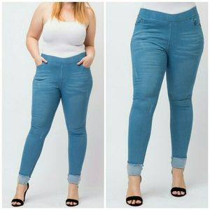 3-PACK/Medium Wash Jeggings